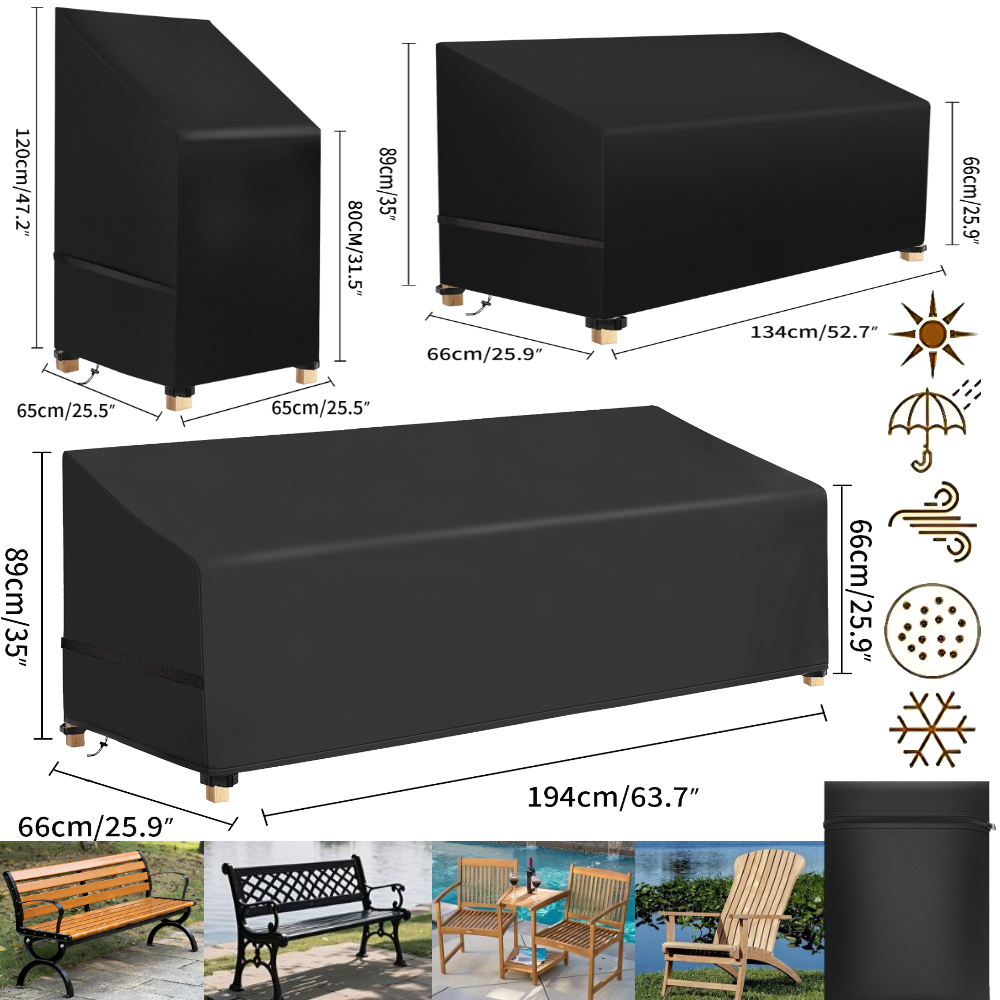ผ้าคลุมเก้าอี้สนามกันน้ำ ป้องก - Outdoor Furniture Bench บทวิจารณ์และราคา