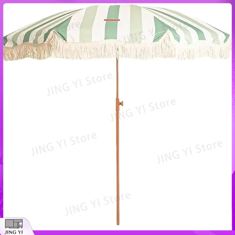 ร่มชายหาดแบบพกพาสีเขียวและสีขา - Outdoor Furniture Green บทวิจารณ์และราคา