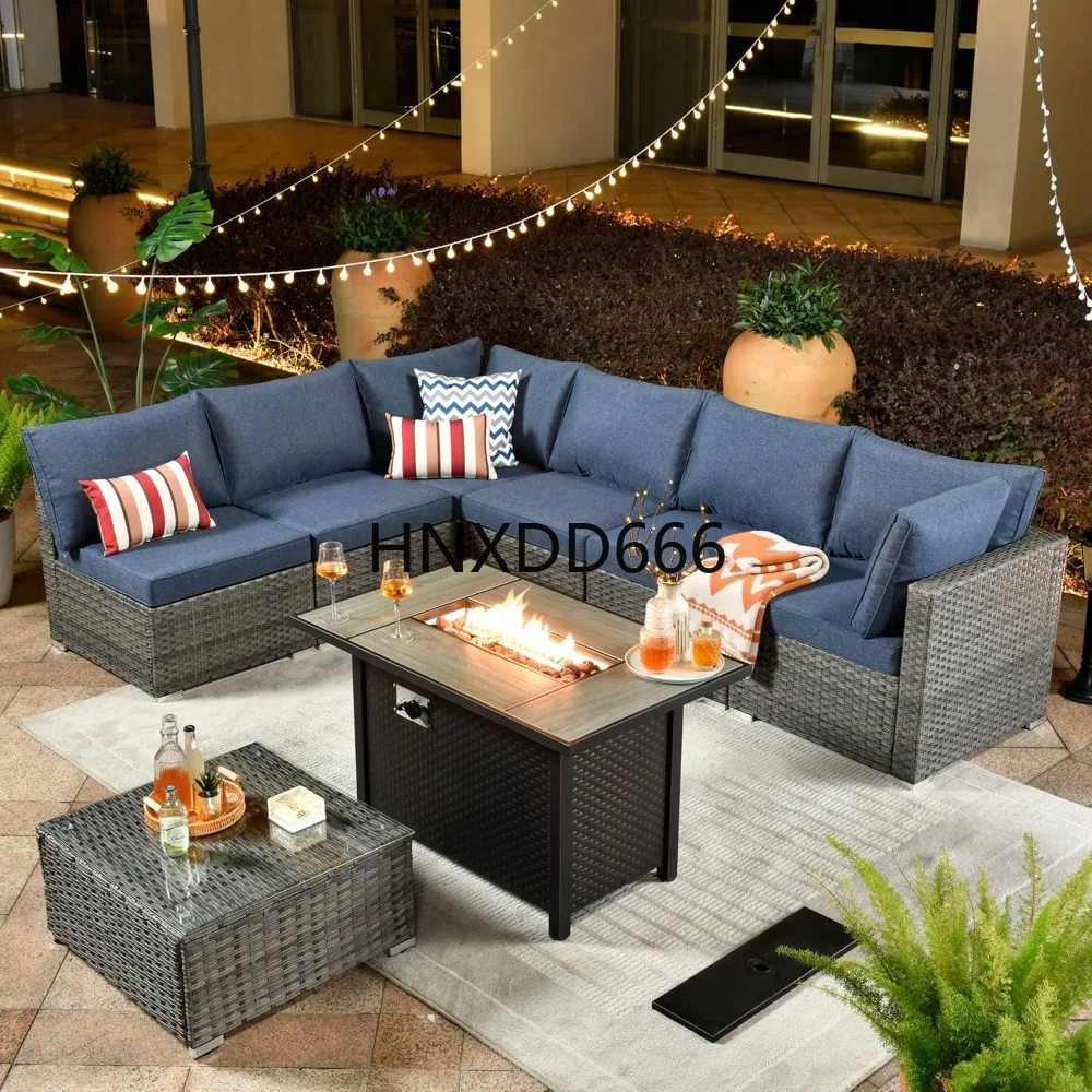ชุดเฟอร์นิเจอร์ลานกลางแจ้ง 8 ช - Outdoor Furniture With Fire Pit Table บทวิจารณ์และราคา