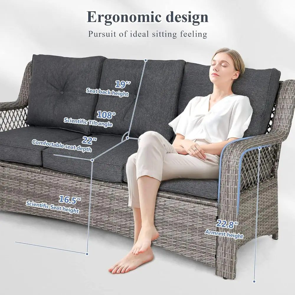 ชุดเฟอร์นิเจอร์ระเบียงกลางแจ้ง - Outdoor Furniture Grey บทวิจารณ์และราคา