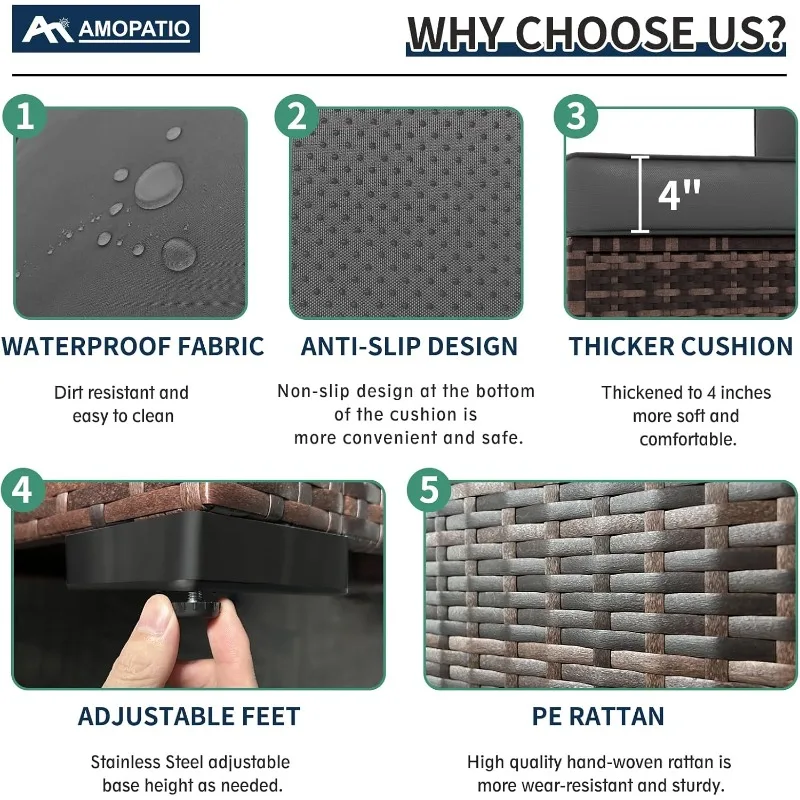 ชุดเฟอร์นิเจอร์ลานบ้าน Amopati - Outdoor Furniture With Fire Pit Table บทวิจารณ์และราคา